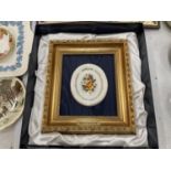 A BOXED ROYAL CROWN DERBY AUTUMN PLAQUE