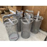 FIVE STAINLESS STEEL INDUSTRIALS STRAINERS