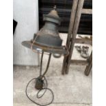 A VINTAGE INDUSTRIAL STYLE COPPER LIGHT FITTING