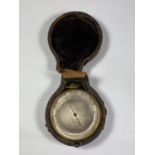 A LATE 19TH CENTURY C.W. DIXEY COMPENSATED POCKET BAROMETER, 'OPTICIAN TO THE QUEEN' IN ORIGINAL