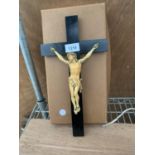 A VINTAGE CRUCIFIX WITH A FIGURE OF JESUS