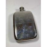 A VICTORIAN HALLMARKED SILVER HIP FLASK, DATES TO LONDON 1872, WEIGHT 227G
