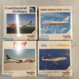 FOUR HERPA WINGS COLLECTION PLANES - SCALE 1:500