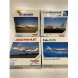 FOUR HERPA WINGS COLLECTION PLANES - SCALE 1:500