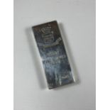 A DAVID GODLEY LTD, LEICESTER, ASSAY FINE SILVER 999 14.3 OZ BAR