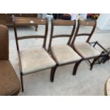 THREE REGENCY STYLE DINING CHAIRS