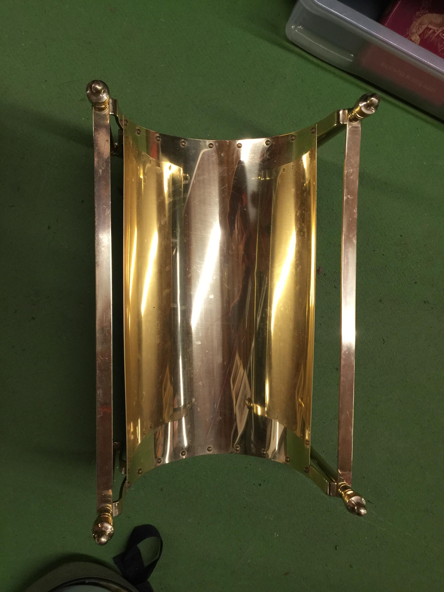 A BRASS LOG RACK - Image 3 of 3