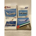 FOUR HERPA WINGS COLLECTION PLANES - SCALE 1:500