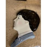 A MOORLAND POTTERY WALL PLAQUE OF PAUL MCCARTNEY