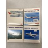 FOUR HERPA WINGS COLLECTION PLANES - SCALE 1:500