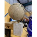 A LARGE DECORATIVE GLOBE ON STAND, HEIGHT 70CM