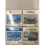 FOUR HERPA WINGS COLLECTION PLANES - SCALE 1:500