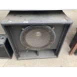 A LARGE SPEAKER AND TWO AMPLIFIERS TO INCLUDE A PEAVEY
