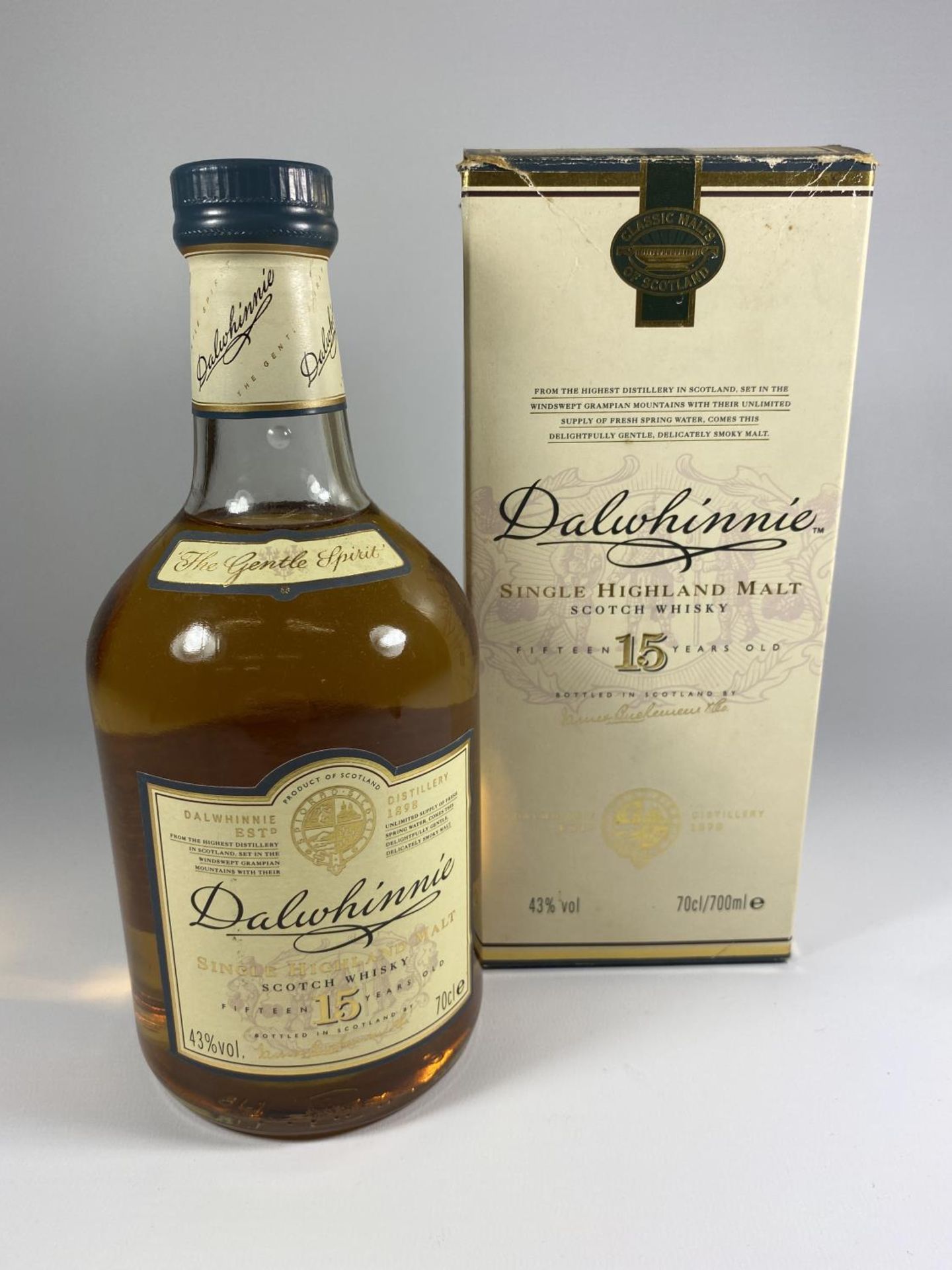 1 X 70CL BOXED BOTTLE - DALWHINNIE 15 YEAR OLD SINGLE HIGHLAND MALT WHISKY