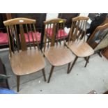 A SET OF THREE ZPM KADOMAKO BEECH DINING CHAIRS