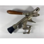 A VINTAGE GILMA RAPID SWISS BAR MOUNTED WINE BOTTLE CORKSCREW