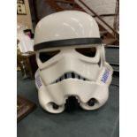 A STAR WARS STORMTROOPER HELMET, BELIEVED TO HAVE BEEN CAST FROM THE ORIGINAL HELMET IN SALFORD