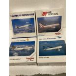 FOUR HERPA WINGS COLLECTION PLANES - SCALE 1:500