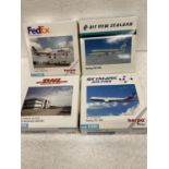 FOUR HERPA WINGS COLLECTION PLANES - SCALE 1:500