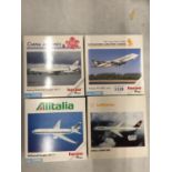 FOUR HERPA WINGS COLLECTION PLANES - SCALE 1:500