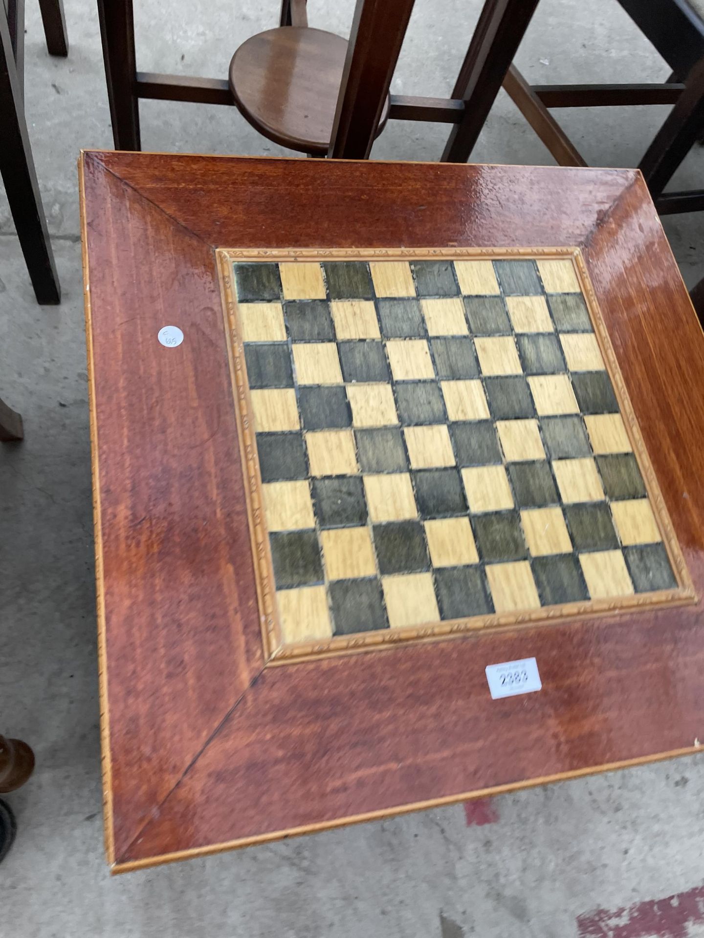 A MODERN COFFEE/CHESS TABLE, 22" SQUARE - Image 2 of 3