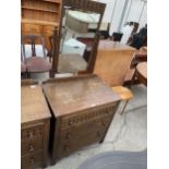 A MID 20TH CENTURY OAK DRESSING CHEST, 27" WIDE