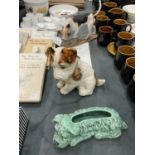 A CERAMIC MODEL OF A FOXHOUND BY D GEENTY NUMBER 194 OUT OF 250 WITH CERTIFICATE OF