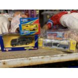 FOUR BOXED DIECAST VEHICLES, MATCHBOX SUPERFAST TRUCK, CLASSIX 1/76 SCALE TRANSPORT TREASURES, CORGI