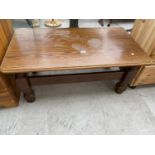 A MODERN OAK COFFEE TABLE