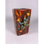 AN ANITA HARRIS POTTERY FROG VASE