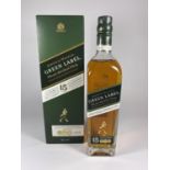 1 X 70CL BOXED BOTTLE - JOHNNIE WALKER 15 YEAR OLD GREEN LABEL WHISKY