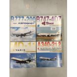 FOUR BOXED 'PREMIERE COLLECTION' MODEL AEROPLANES - SCALE 1:400