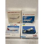 FOUR HERPA WINGS COLLECTION PLANES - SCALE 1:500