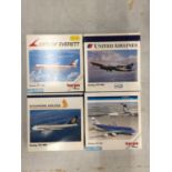 FOUR HERPA WINGS COLLECTION PLANES - SCALE 1:500