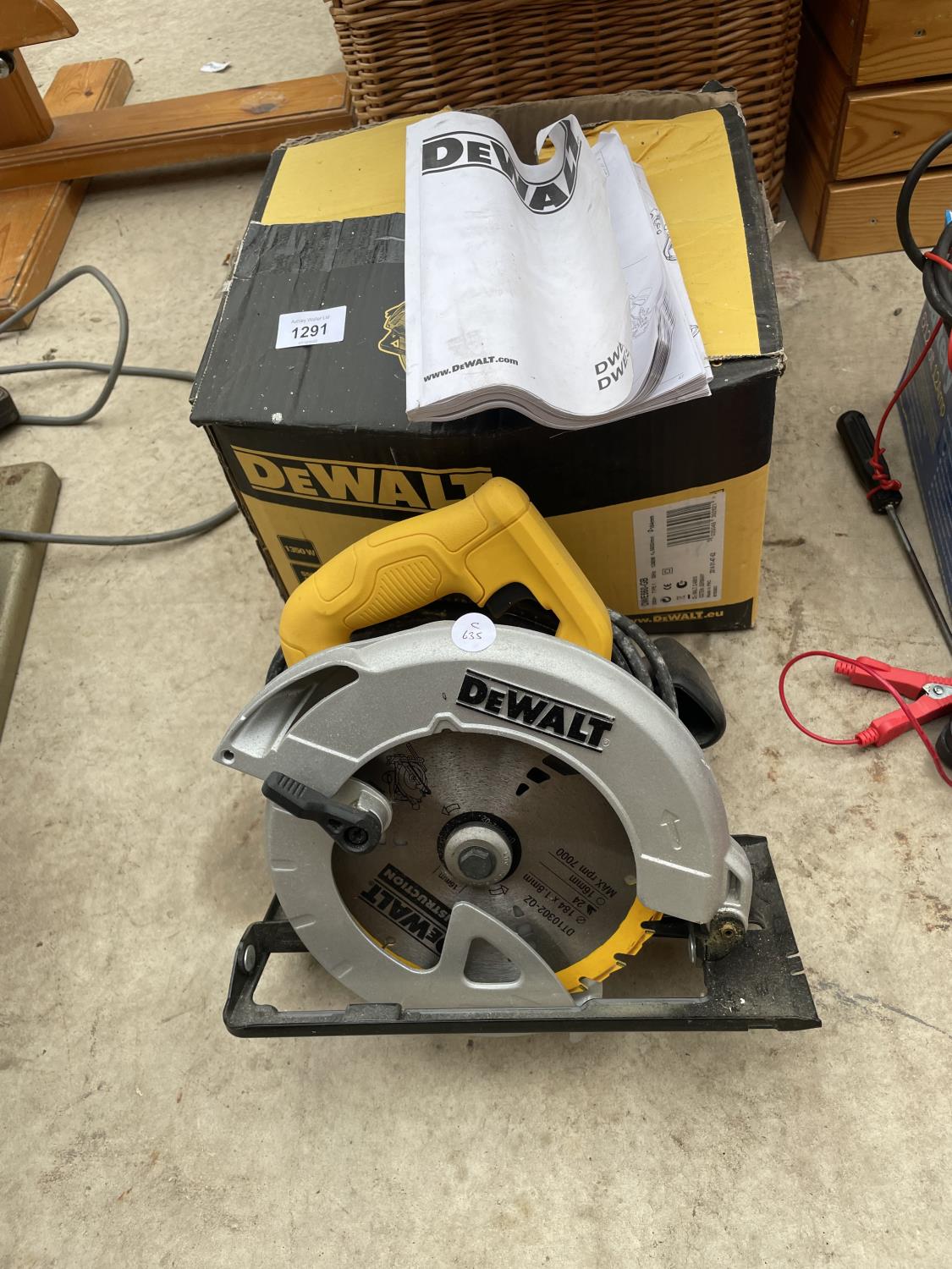 A DEWALT ELECTRIC CIRCULAR SAW