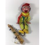 A VINTAGE PELHAM PUPPET - CLOWN IN YELLOW COSTUME WITH ORIGINAL BOX