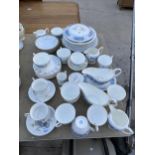 A LARGE ASSORTMENT OF CERAMIC ITEMS TO INCLUDE COALPORT CUPS, JUG AND GRAVY BOATS ETC