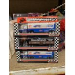 THREE BOXED 1990 MATCHBOX CONVOY TRUCKS - SUPER STAR TRANSPORTERS, U.S.A LIMITED EDITIONS