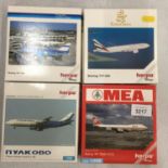 FOUR HERPA WINGS COLLECTION PLANES - SCALE 1:500