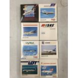 EIGHT BOXED HERPA WINGS COLLECTION MODEL AEROPLANES - SCALE 1:500