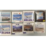 EIGHT 1:500 SCALE BOXED MODEL AEROPLANES