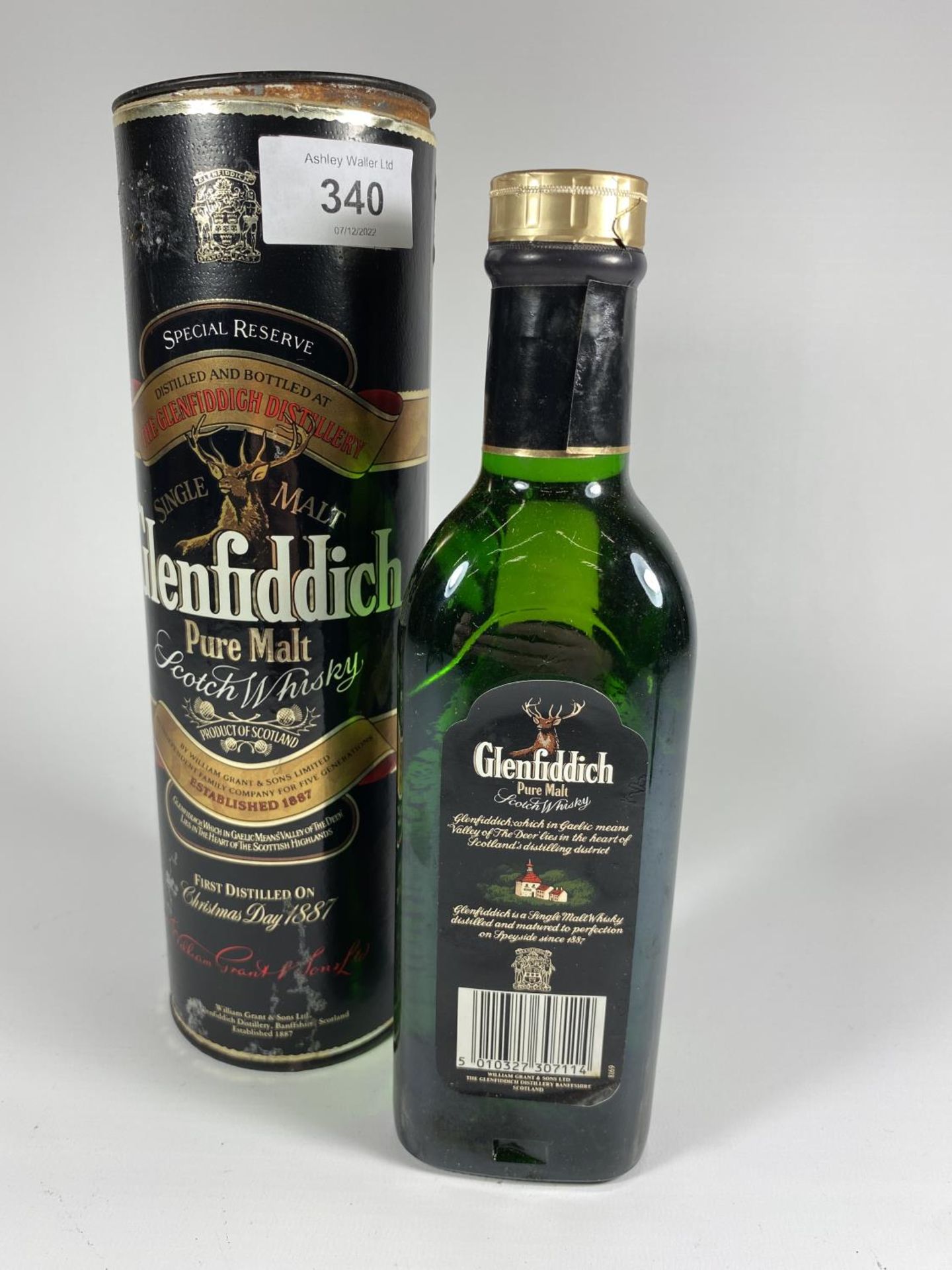 1 X 35CL BOXED BOTTLE - GLENFIDDICH SPECIAL RESERVE PURE MALT SCOTCH WHISKY - Bild 2 aus 2