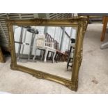 A MODERN GILT FRAMED WALL MIRROR, 31X23"