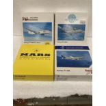 FOUR HERPA WINGS COLLECTION PLANES - SCALE 1:500