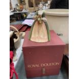 A VINTAGE ROYAL DOULTON CYMBALS HN 2699 IN BOX - A/F HAIRLINE TO FACE