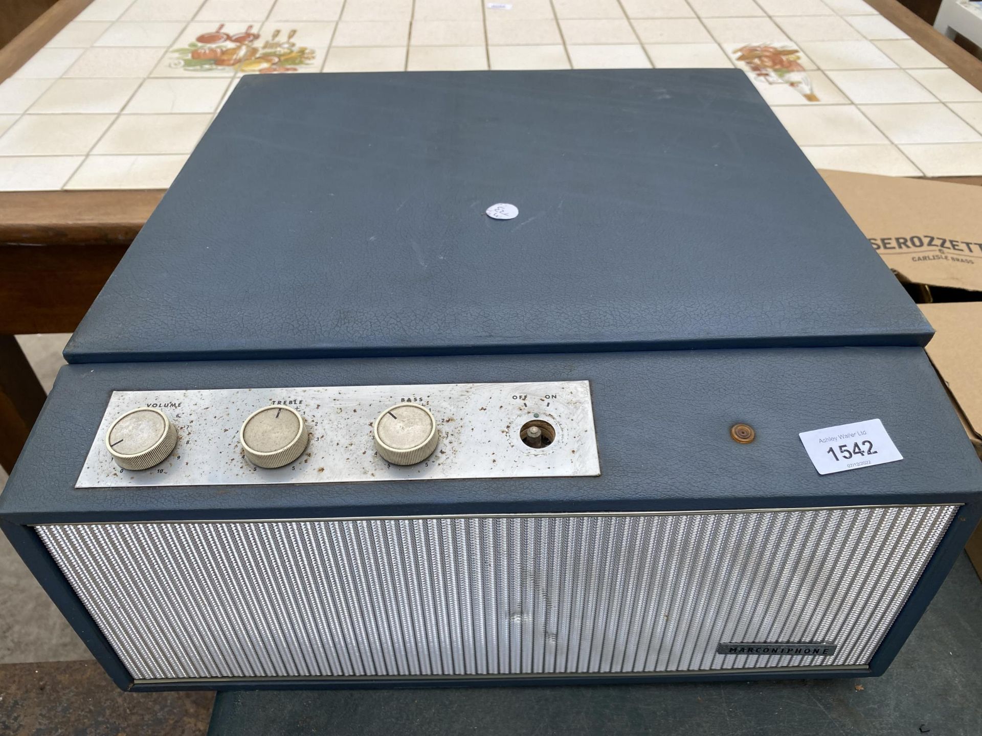 A MARCONIPHONE RECORD PLAYER