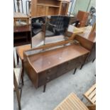 A RETRO TEAK DRESSING TABLE