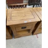 A MODERN OAK BEDSIDE CHEST BY 'J.B.GLOBAL'