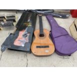 THREE ACOUSTIC GUITARS TO INCLUDE AN ADMIRA CLASICO ETC
