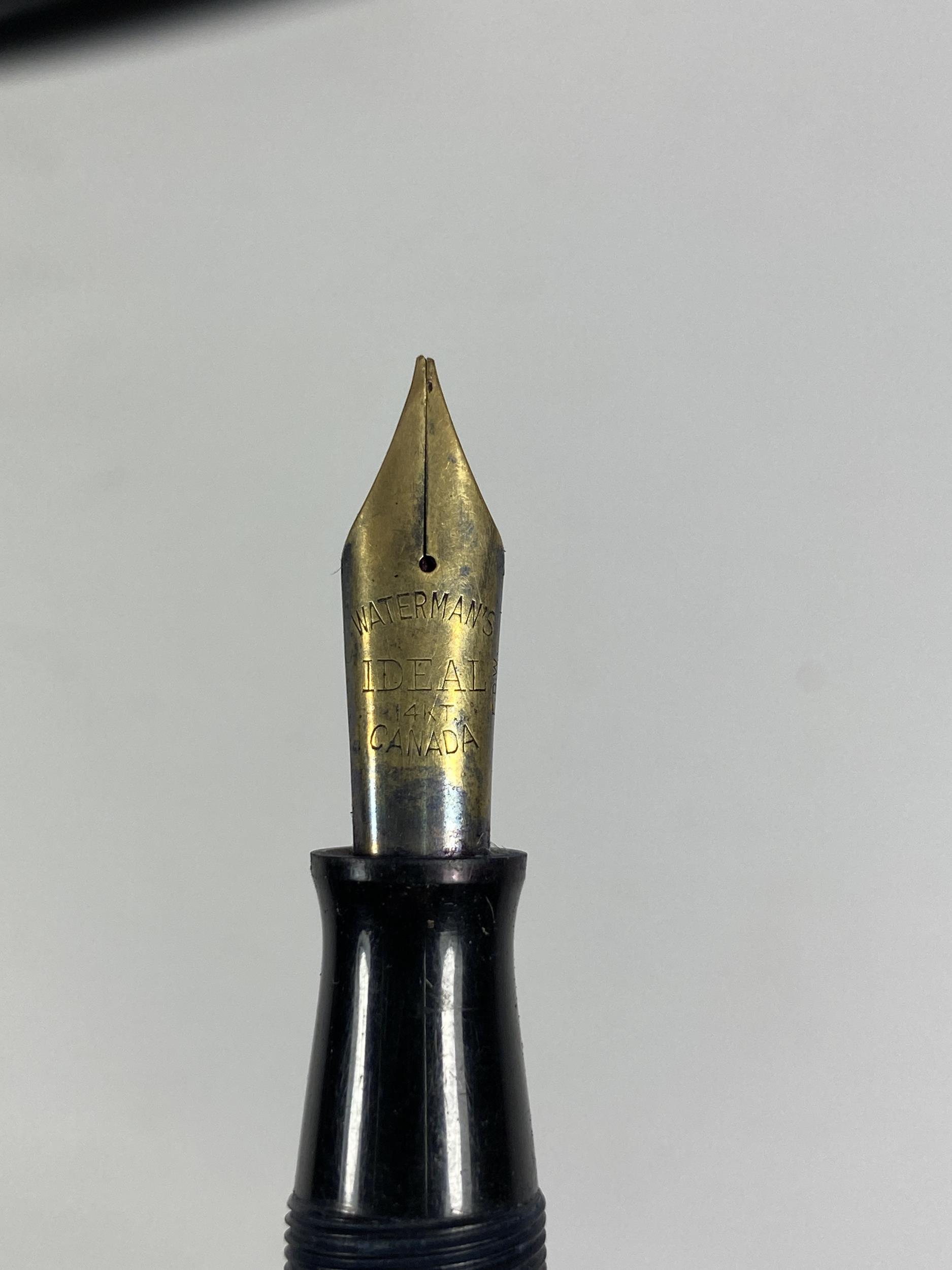 A VINTAGE WATERMAN'S IDEAL 14CT GOLD NIBBED FOUNTAIN PEN - Image 2 of 2